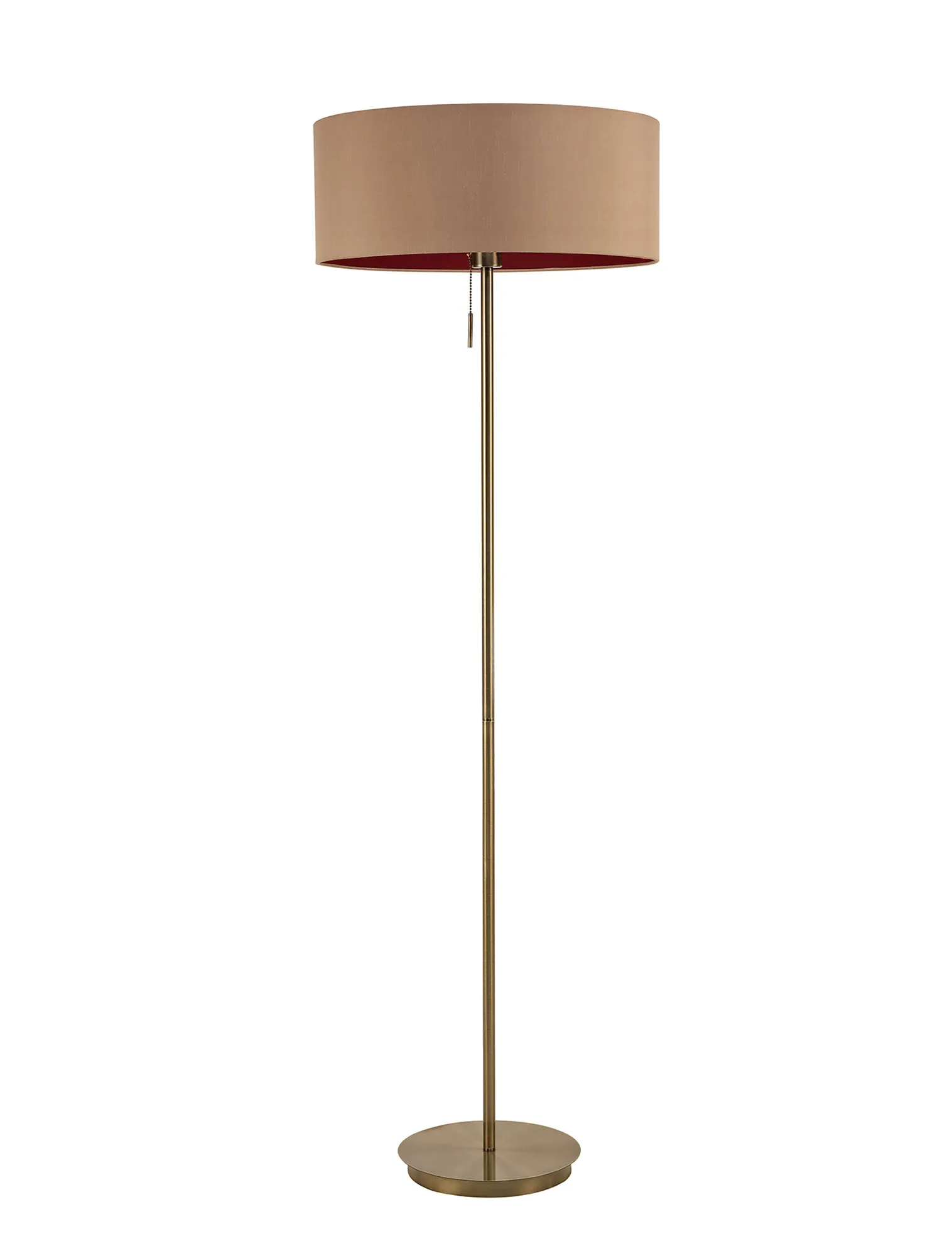 Baymont 50cm Pendant 1 Light Satin Nickel, Antique Gold/Ruby, Frosted Diffuser DK0308  Deco Baymont SN AG